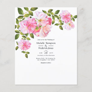 Roze Rose Garden Wedding Flyer