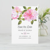 Roze Rose Garden Wedding Save The Date (Staand voorkant)