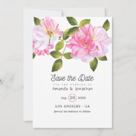 Roze Rose Garden Wedding Save The Date