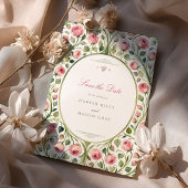 Roze Rose Garden Wedding Save the Date Kaart