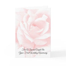 Roze Rose gepersonaliseerd 1e bruiloft Jubileum
