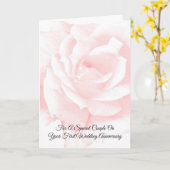 Roze Rose gepersonaliseerd 1e bruiloft Jubileum Kaart (Gele Bloem)