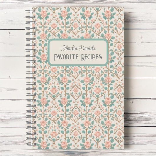 roze rose gepersonaliseerd recept Notitieboek