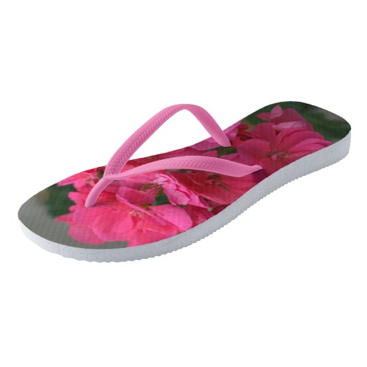  Roze Rose Geranium Teenslippers (Schuin)