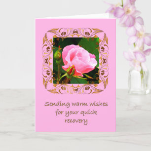 Roze Rose Get Well Card Kaart