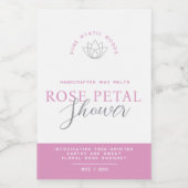 Roze rose geurende was smelt product label wijn etiket (Enkel label)