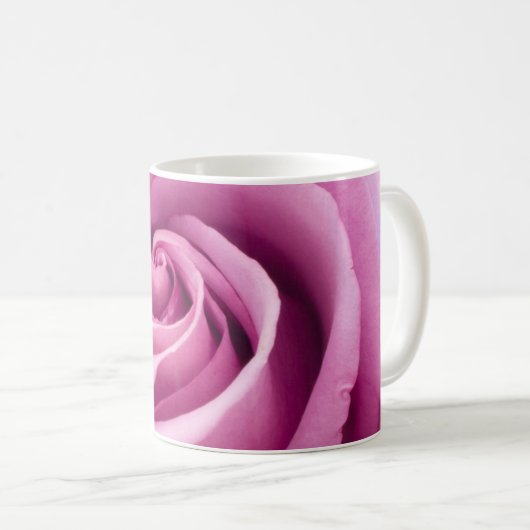 Roze Rose Gevouwen tot perfecte Mok (Voorkant rechts)