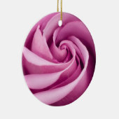 Roze Rose gevouwen tot perfecte siersteen Keramisch Ornament (Rechts)