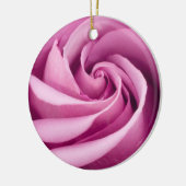 Roze Rose gevouwen tot perfecte siersteen Keramisch Ornament (Links)