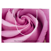 Roze Rose gevouwen tot perfectie Groot Cadeauzakje (Achterkant)