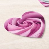 Roze Rose gevouwen tot perfectie Kartonnen Onderzetters (Gekanteld)