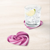 Roze Rose gevouwen tot perfectie Kartonnen Onderzetters (Insitu)