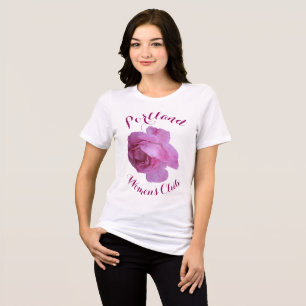 roze rose girly floral T-shirt