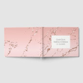 Roze Rose Glam Glitter Bruiloft Gastenboek (Volledig)
