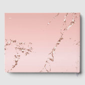 Roze Rose Glam Glitter Bruiloft Gastenboek (Achterkant)