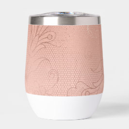 Roze Rose Glam Kant Bruiloft