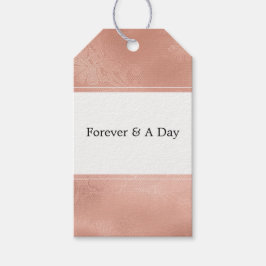 Roze Rose Glam Kant Bruiloft Cadeaulabel