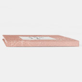 Roze Rose Glam Kant Bruiloft Gastenboek (Rug)