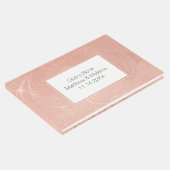 Roze Rose Glam Kant Bruiloft Gastenboek (Hoek)