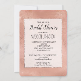 Roze Rose Glam Kant Bruiloft Kaart