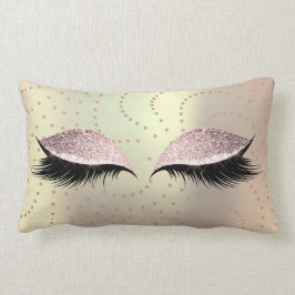 Roze Rose Glitter Makeup Lashes Swarovski Stippen Kussen