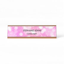 Roze Rose Glitter Monogram Naam Modern Roos Gold