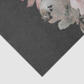 Roze Rose Glitter Rozen Dark Floral Glam Chic Tissuepapier (Detail)