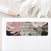 Roze Rose Glitter Rozen Donkere Floral Glam Elegan Etiket (Insitu)