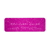 Roze Rose Glitter RSVP Heet Roos Goud Confetti Naa Etiket (Voorkant)