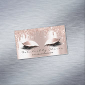 Roze Rose Glitter Spark schrijft artistieke sla Magnetisch Visitekaartje (Voorbeeld)