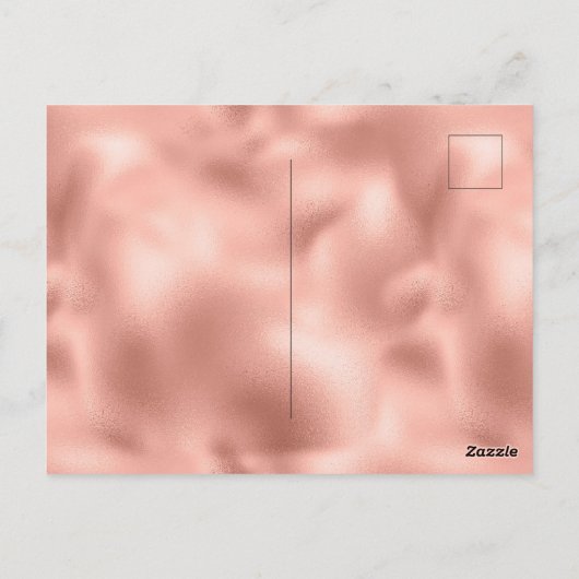 Roze Rose Glitzy Glam Sparkle Briefkaart (Achterkant)