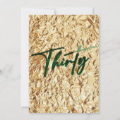 Roze Rose Gold 30e verjaardagsfeestje Kaart (Achterkant)