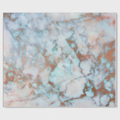 Roze Rose Gold Abstract marmer Penseel penseel Cadeaupapier (Vlak)