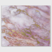 Roze Rose Gold Abstracte marmer Glam Stone Brushes Cadeaupapier (Vlak)