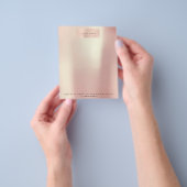 Roze Rose Gold Beauty SPA Beauty Letter Head Flyer (Hand)