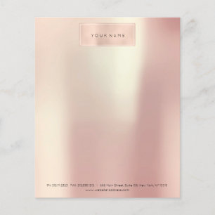 Roze Rose Gold Beauty SPA Beauty Letter Head Flyer