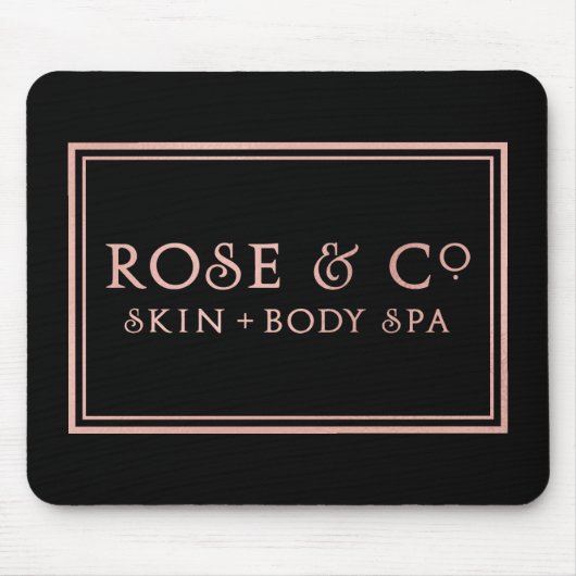 Roze Rose Gold Black Minimale decor Muismat (Voorkant)