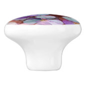 Roze Rose Gold Blauwgroen Mosaic Millefiori Flower Keramische Knop (Zijkant)