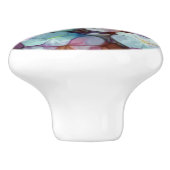 Roze Rose Gold Blauwgroen Mosaic Millefiori Flower Keramische Knop (Zijkant)