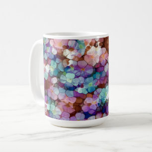 Roze Rose Gold Blauwgroen Mosaic Millefiori Flower Koffiemok