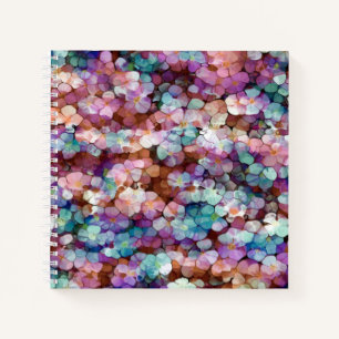 Roze Rose Gold Blauwgroen Mosaic Millefiori Flower Notitieboek