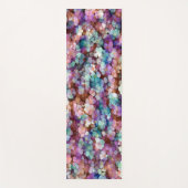 Roze Rose Gold Blauwgroen Mosaic Millefiori Flower Yogamat (Voorkant)