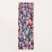 Roze Rose Gold Blauwgroen Mosaic Millefiori Flower Yogamat (Achterkant)