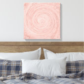 Roze Rose Gold Blush Abstracte cirkels Spirale Canvas Afdruk (Insitu (Slaapkamer))