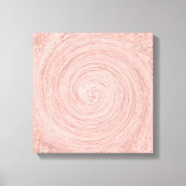 Roze Rose Gold Blush Abstracte cirkels Spirale Canvas Afdruk (Voorkant)