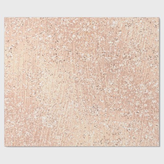 Roze Rose Gold Blush Crystal Metallic Glass Poeder Cadeaupapier (Vlak)