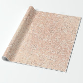 Roze Rose Gold Blush Crystal Metallic Glass Poeder Cadeaupapier (Uitgerold)