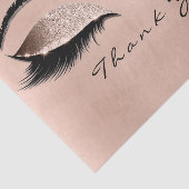 Roze Rose Gold Blush Glitter Bedankt Eyes Makeup Tissuepapier (Detail)