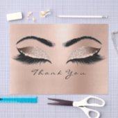 Roze Rose Gold Blush Glitter Bedankt Eyes Makeup Tissuepapier (Craft)