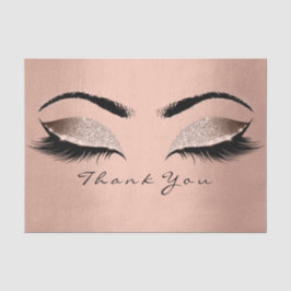 Roze Rose Gold Blush Glitter Dank je Oogzijde Tissuepapier